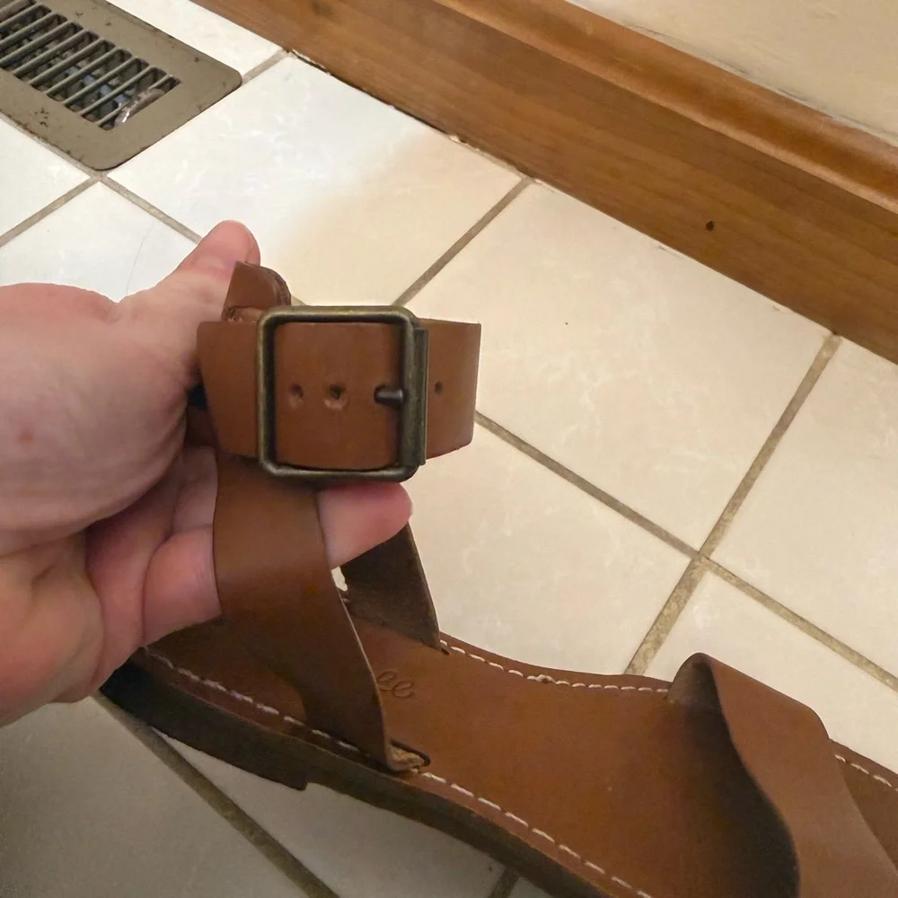 Madewell | Tan Leather Sandals Size 6